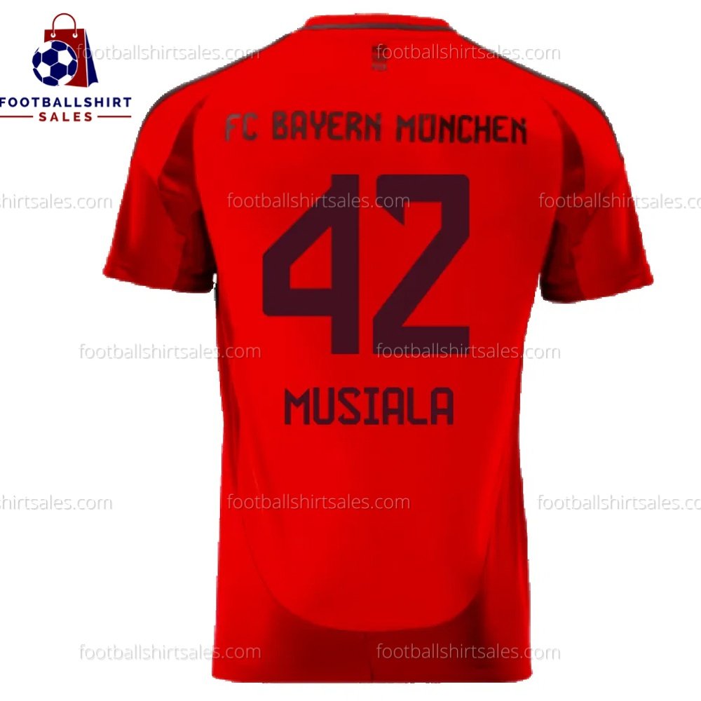 fss_Bayern Munich Home Men Shirt 2024-25 Musiala 42-1 Bayern Munich Musiala 42 Home 24/25 Men Football Shirt Sales Back View