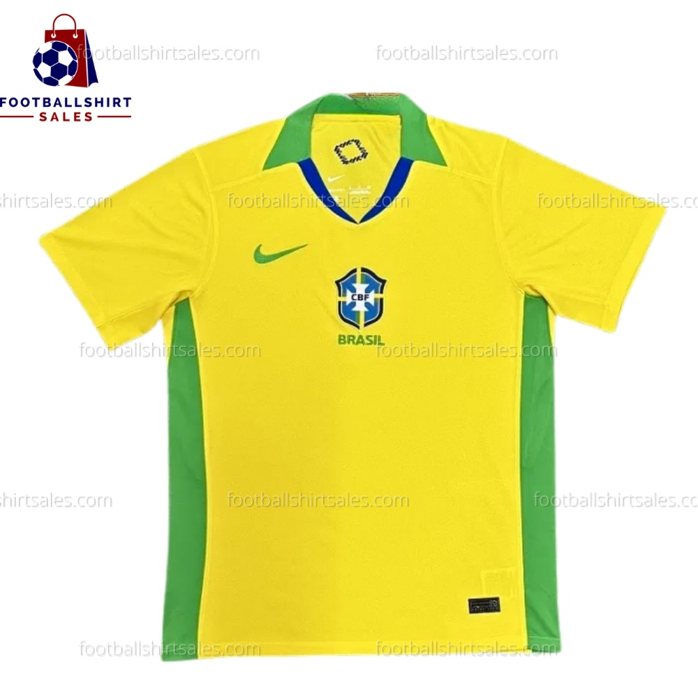 Brazil Home 25/26 Men Football Shirt Sales Front View