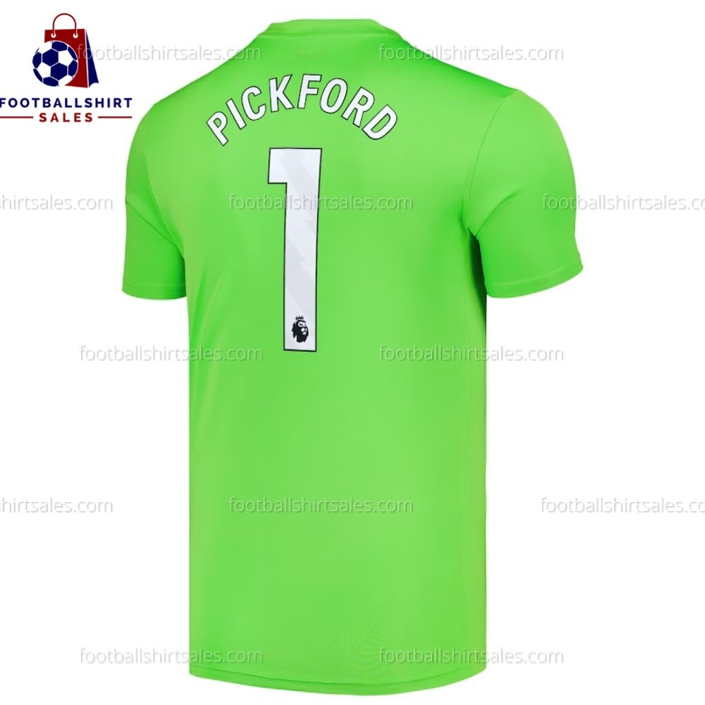 fss_Everton Pickford 1 Goalkeeper 24 25 Men Football Shirt (2) Everton Pickford 1 Goalkeeper 24/25 Men Football Shirt Sales Back View
