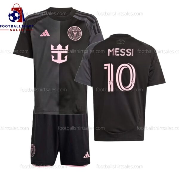 Inter Miami Messi 10 Away 25/26 Kid Football Kit Sales Full View