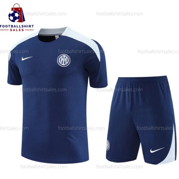 Inter Milan Navy Blue Pre Match 25/26 Kid Football Kit Sales Front View