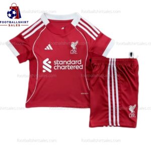 Liverpool Home 25/26 Kid Football Kit Sales Full View