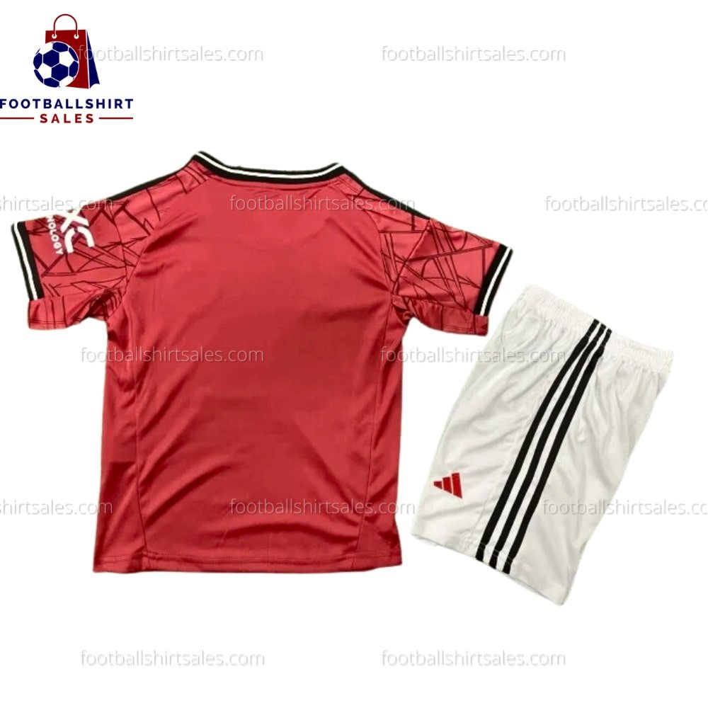 Manchester United Home 25/26 Kid Football Kit Sales Back View