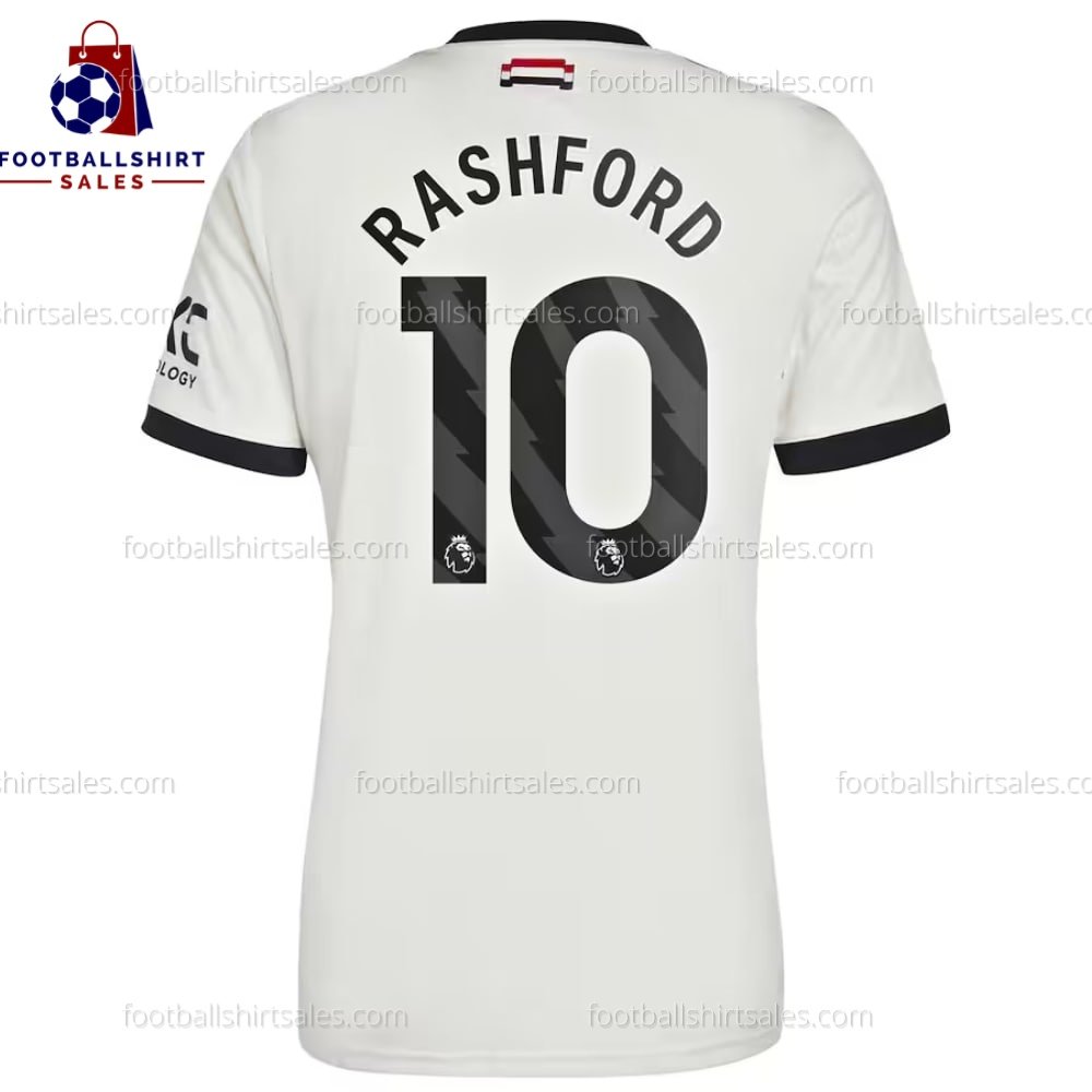 Manchester United Rashford 10 Third 24/25 Men Football Shirt Sales Back View