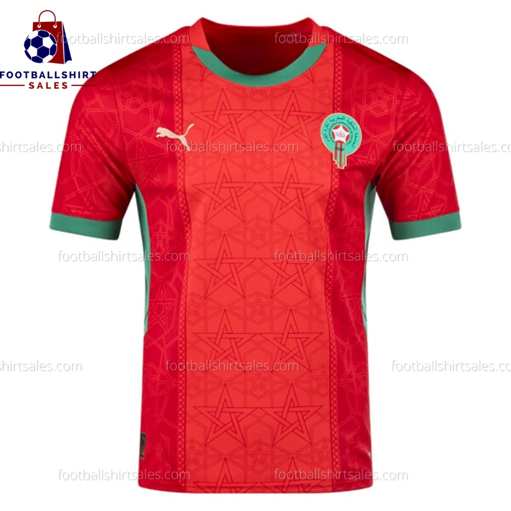 Morocco Home 25/26 Men Football Shirt Sales Front View