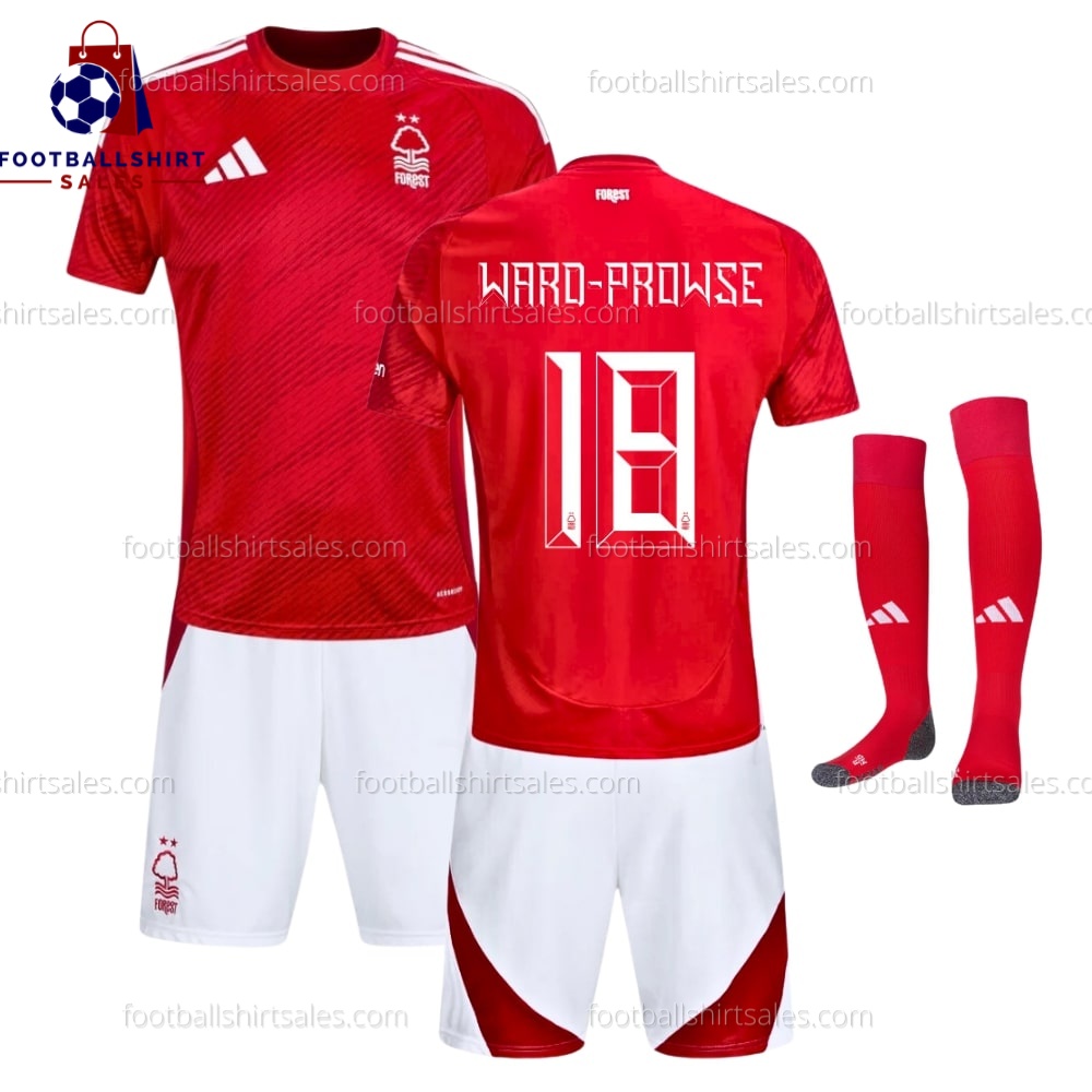 Nottingham Forest Ward-Prowse 18 Home 24/25 Kid Football Kit Sales Full View