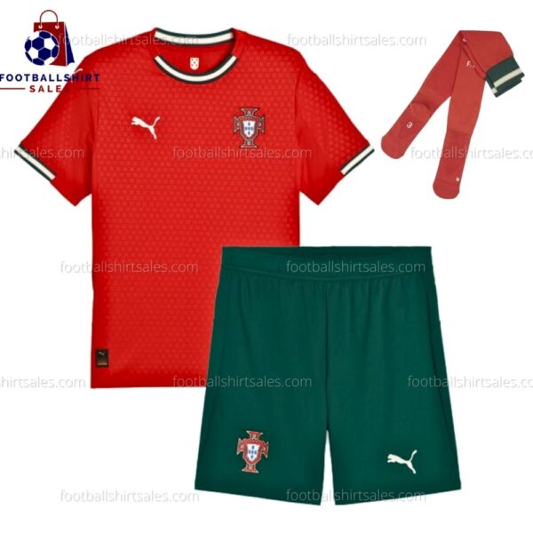 Portugal Home 25/26 Kid Football Kit Sales Full View