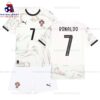 Portugal Ronaldo 7 Away 25/26 Kid Football Kit Sales No Socks