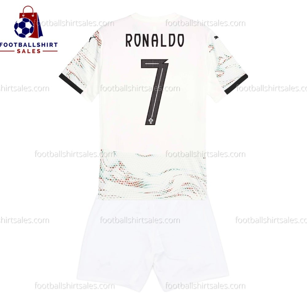 fss_Portugal Ronaldo 7 Away 25_26 Kid Football Kit (2) Portugal Ronaldo 7 Away 25/26 Kid Football Kit Sales Back View