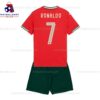 Portugal Ronaldo 7 Home 25/26 Kid Football Kit Sales Back View