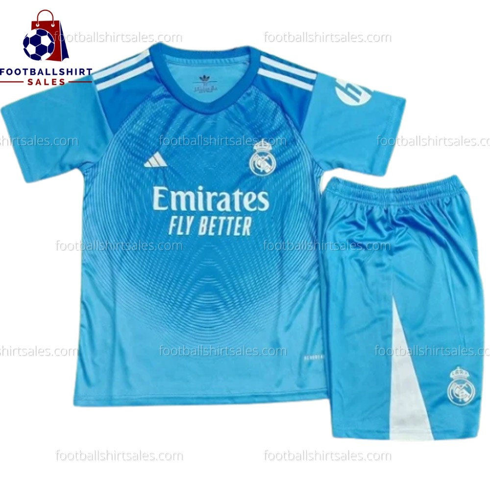 Real Madrid Goalkeeper 25/26 Kid Football Kit Sales Front View