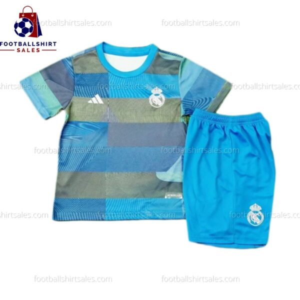 Real Madrid Pre Match 25/26 Kid Football Kit Sales Full View