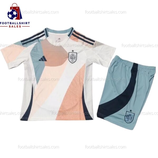 Spain Away 25/26 Kid Football Kit Sales Front View