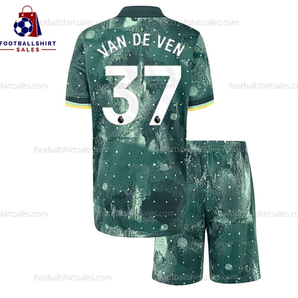 Tottenham Van De Ven 37 Third 24/25 Kid Football Kit Sales Back View