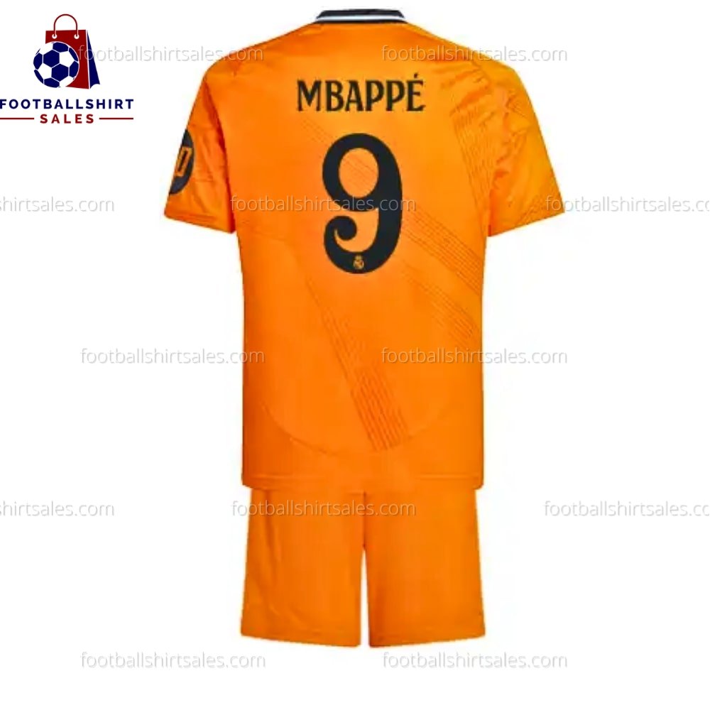 fss_Real Madrid Mbappe 9 Away 24 25 Kid Football Kit Real Madrid Mbappe 9 Away 24/25 Kid Football Kit Sales Back View