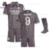 Real Madrid Mbappe 9 Third 24/25 Kid Football Kit Sales Full View