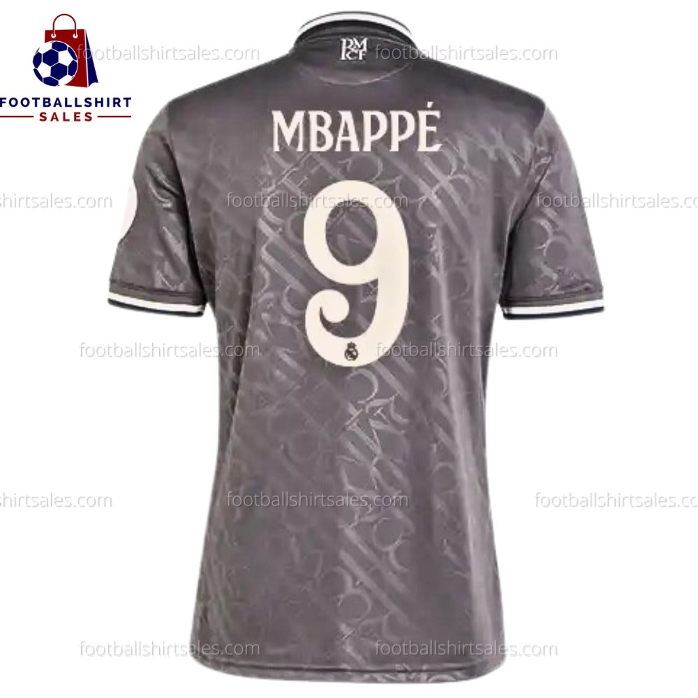 fss_Real Madrid Mbappe 9 Third 24 25 Men Football Shirt (2) Real Madrid Mbappe 9 Third 24/25 Men Football Shirt Sales Back View