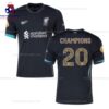 Front View of Liverpool Champions 20 Away Men Football Shirt 24/25