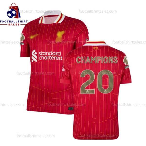 Front View of Liverpool Champions 20 Men Football Shirt 24/25