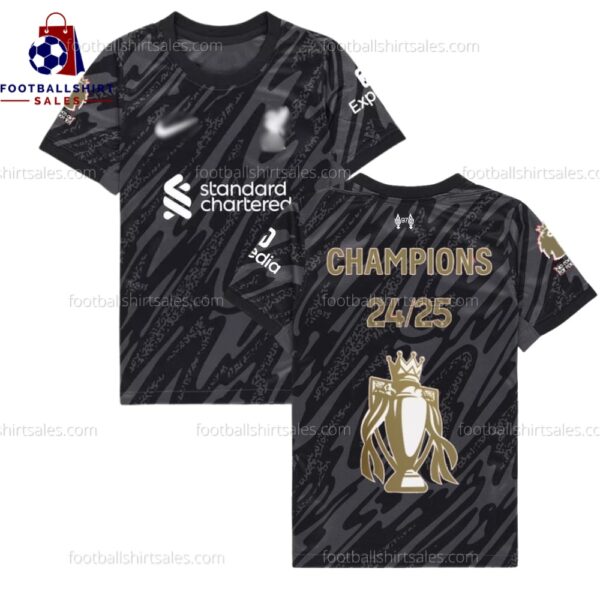 Front View of Liverpool Champions Goalkeeper 24/25 Men Football Shirt