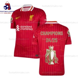 front view of liverpool champions 24/25 men football shirt
