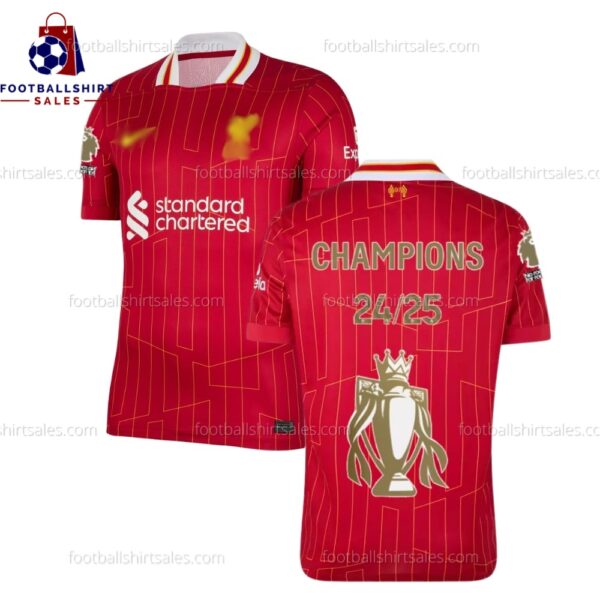 front view of liverpool champions 24/25 men football shirt