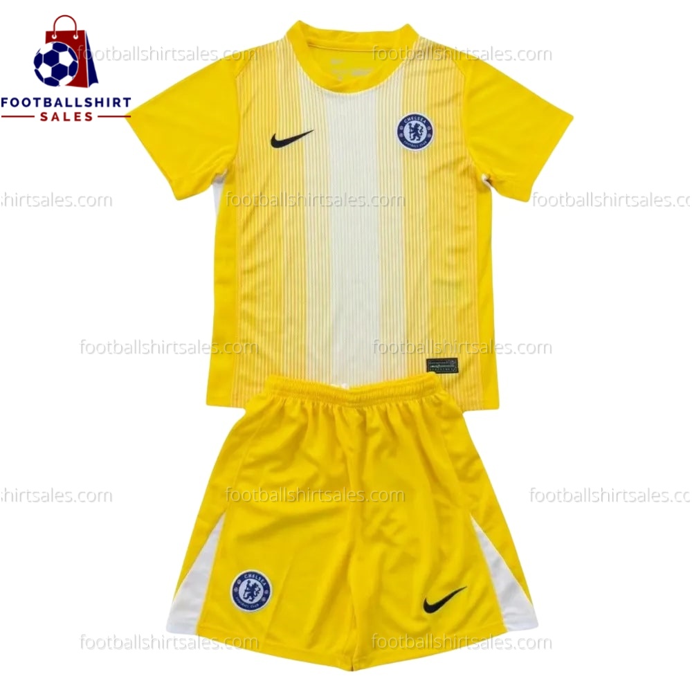 Chelsea Goalkeeper 25/26 Kid Football Kit - Front View