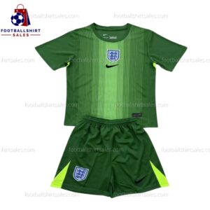 England Goalkeeper 25/26 Kid Football Kit - Front view