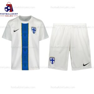 Finland Away 25/26 Kid Football Kit Sales - Front View